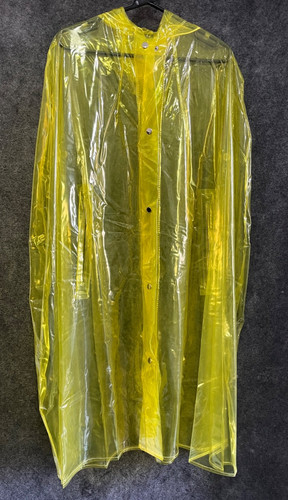 Transparent yellow pvc hooded - yellow,
