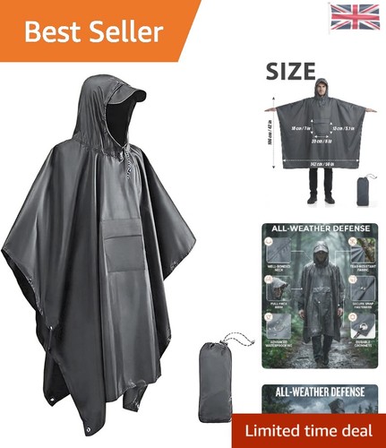 Grey waterproof poncho for - poncho,