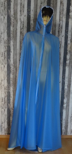 Cape coat semi blue pvc - cape,