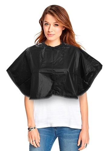 Pvc shoulder cape black - pvc,