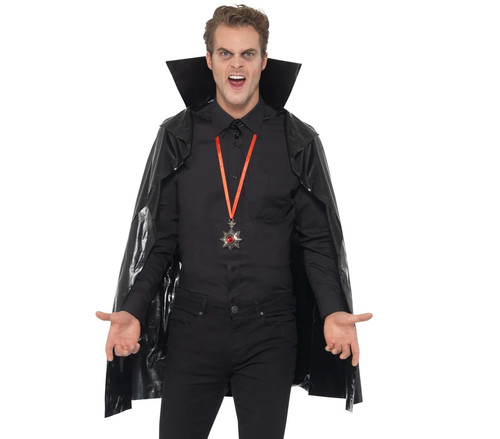 Adult black pvc - adult, cape
