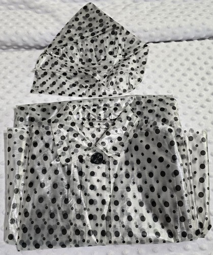 Vintage clear black polka dot - vintage,